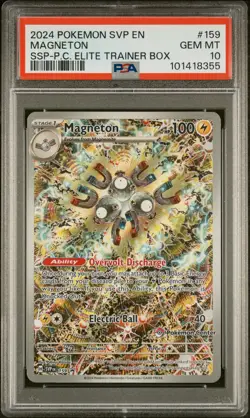 2024 POKEMON SVP EN-SV BLACK STAR PROMO #159 MAGNETON PSA 10 - Image 1
