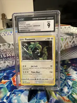 Pokemon TCG Rayquaza SWSH029 Cosmos Holo Black Star Promo CGC Mint 9 - Image 1