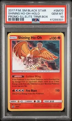 PSA 10 SHINING HO-OH SM70 SHINING LEGENDS BLACK STAR PROMO POKEMON GEM MINT - Image 1