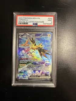 Pokemon TCG Scarlet & Violet 151 Zapdos EX SIR 202/165 PSA 9 MINT - Image 1