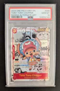 2024 ONE PIECE EB01-EXTRA BOOSTER MANGA ALTERNATE ART TONY TONY CHOPPER PSA 10 - Image 1