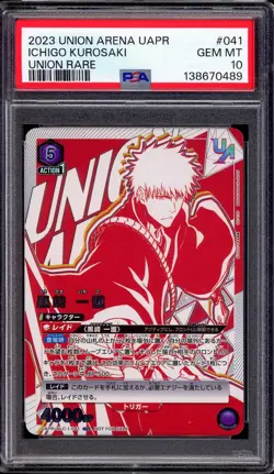 2023 Union Arena Japanese Union Rare Ichigo Kurosaki #41 PSA 10 GEM MINT - Image 1