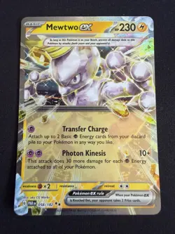 Mewtwo ex 058/182 Paradox Rift - Double Rare Holo Card - Pokemon TCG NM - Image 1