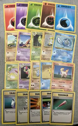 Vintage Pokemon Cards Base Set Lot 20 Cards MP/HP - Image 1