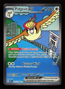 Pidgeot ex 225/197 Special Illustration Rare Obsidian Flames Pokemon Card - Image 1