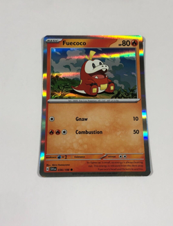 Pokemon Card Scarlet & Violet Holographic Fuecoco 036/198 NM - Image 1