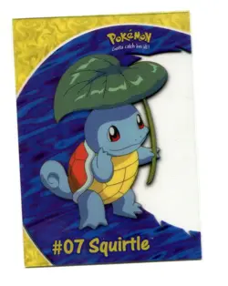 Pokemon Topps 2000 TV Animation Series 2 Clear Card #PC4 07 Squirtle - Image 1