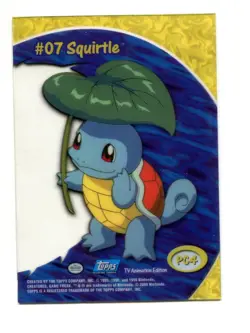 Pokemon Topps 2000 TV Animation Series 2 Clear Card #PC4 07 Squirtle - Image 2