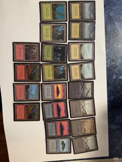 MTG-Beta Land Set-Plains, Forest, Mountain, Swamp, Island. (20) Beta Card Set - Image 1