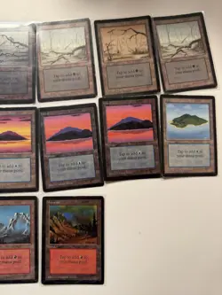 MTG-Beta Land Set-Plains, Forest, Mountain, Swamp, Island. (20) Beta Card Set - Image 3