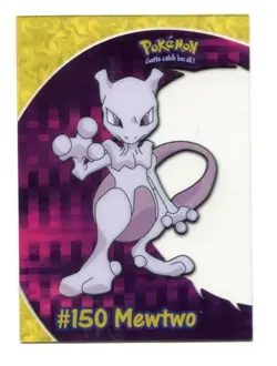 Pokemon Topps 2000 TV Animation Series 2 Clear Card #PC5 150 Mewtwo - Image 1