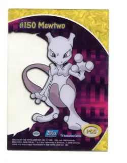 Pokemon Topps 2000 TV Animation Series 2 Clear Card #PC5 150 Mewtwo - Image 2