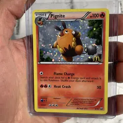 Pignite 4/12 McDonalds 2012 Promo Holo Rare Pokemon Card LP+ Nintendo Pokemon - Image 2