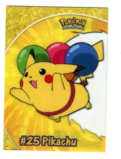 Pokemon Topps 2000 TV Animation Series 2 Clear Card #PC 1 25 Pikachu - Image 1