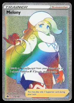 Melony 218/198 Rainbow Rare Chilling Reign Pokemon Card - Image 1