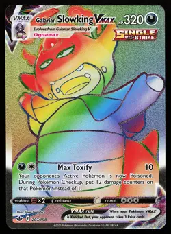 Galarian Slowking VMAX 207/198 Rainbow Rare Chilling Reign Pokemon Card - Image 1