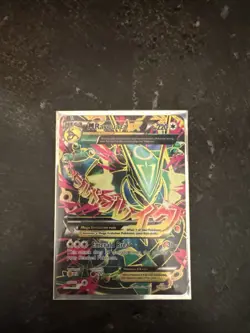 Pokemon TCG M Rayquaza EX Full Art Ultra Rare Card XY Roaring Skies - Image 1