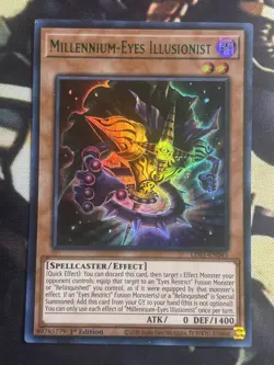 Yugioh: Millennium-Eyes Illusionist - LDS1-EN045 Ultra Rare Green 1st Edition LP - Image 1