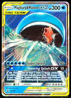 Magikarp & Wailord GX #SM166 Promo LP Pokemon Card - Image 1