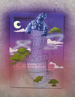 MTG - Handpainted Altered card, original art on Command tower by Lur Altered - Image 4