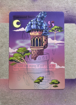 MTG - Handpainted Altered card, original art on Command tower by Lur Altered - Image 5