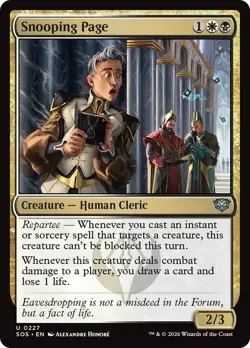 Snooping Page [Secrets of Strixhaven] Foil Near Mint - Image 1