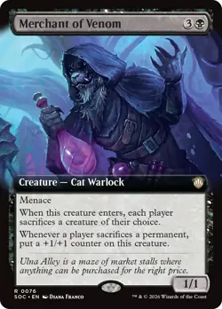Merchant of Venom (Extended Art) [Secrets of Strixhaven Commander] Near Mint - Image 1