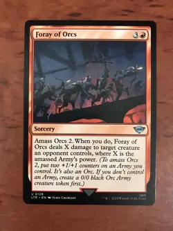 Foray of Orcs MTG Magic the Gathering Card NM Near Mint Lord Rings LTR - Image 1