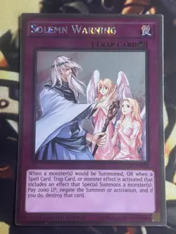 Yugioh: Solemn Warning - NKRT-EN035 - Platinum Rare - Limited Edition - NM - Image 1