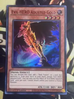 Yugioh: Evil HERO Adusted Gold - LDS3-EN025 - Ultra Rare (Red) - 1st Edition -NM - Image 1
