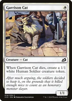 MTG Magic IKO Ikoria - 1x EN NM 014 C Garrison Cat - Image 1