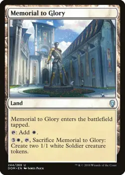 MTG Magic DOM Dominaria - 1x EN EX 244 U Memorial to Glory - Image 1