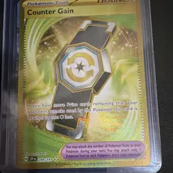 Pokemon Counter Gain Hyper Rare Holo Trainer 249/191 Sv08: Surging Sparks - Image 1