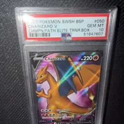 2020 POKEMON SWSH BLACK STAR PROMO #050 CHARIZARD V PSA 10 - Image 4