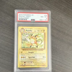 Pokemon Raichu Holo Rare Evolutions 36/108 PSA 8 2016 English - Image 1
