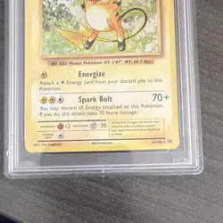 Pokemon Raichu Holo Rare Evolutions 36/108 PSA 8 2016 English - Image 3