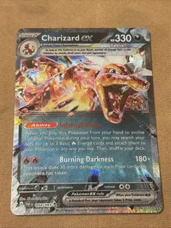 Pokemon TCG Paldean Fates Charizard EX Double Rare Holo Card 54/91 - Image 1