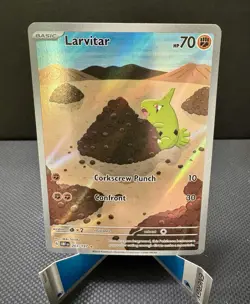 Pokemon - Larvitar 203/197 Obsidian Flames - Holo Illustration Rare - NM - Image 1