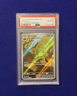 PSA 10 Omanyte #180 151 Pokemon 2023 GEM MINT - Image 1
