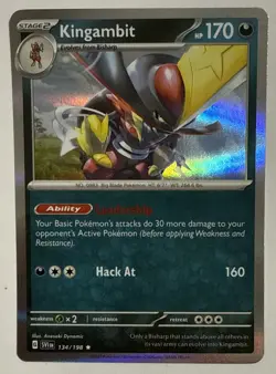 Kingambit 134/198 Scarlet & Violet Base Set Holo Rare Pokemon TCG Card Near Mint - Image 1