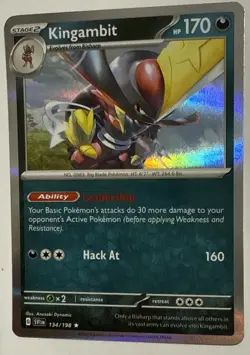 Kingambit 134/198 Scarlet & Violet Base Set Holo Rare Pokemon TCG Card Near Mint - Image 3