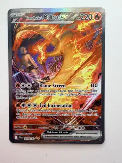 Team Rocket's Moltres ex #229- Pokemon Destined Rivals NM - Image 1