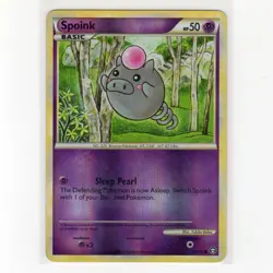 Spoink 77/102 HGSS Triumphant REVERSE HOLO MINT! Pokemon - Image 1
