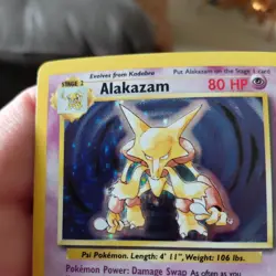 Pokemon TCG Alakazam 1/102 Holo Unlimited Base Set Unlimited Vintage WOTC Mint - Image 3