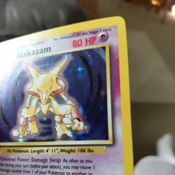 Pokemon TCG Alakazam 1/102 Holo Unlimited Base Set Unlimited Vintage WOTC Mint - Image 4