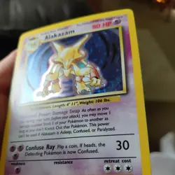 Pokemon TCG Alakazam 1/102 Holo Unlimited Base Set Unlimited Vintage WOTC Mint - Image 5