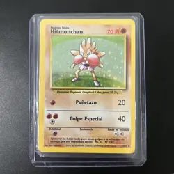 Pokemon TCG Hitmonchan Base Set Unlimited Holo Rare Card 7/102 Spanish - Image 1