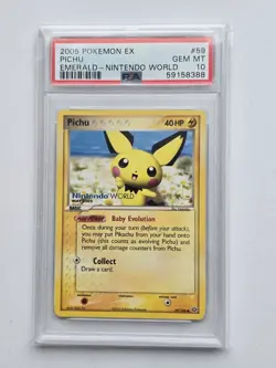 Pokemon Pichu 59/106 - Nintendo World - POP 7 - PSA 10 - Image 1