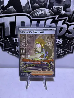 Pokemon TCG Clemont's Quick Wit Surging Sparks SIR NM - Image 1