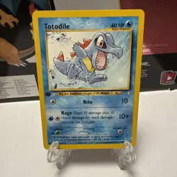 2000 Pokemon WOTC - Neo Genesis - 80/111 1st Edition - Totodile - Image 1